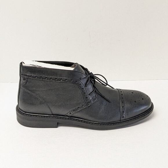 Dunham Gavin-Dun Chukka Boots, Black Leather, Men\'s 8.5 M